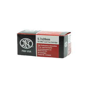 FN 5.7x28mm Ammo 27 Grain Lead Free Jacketed Hollow Point - SS198LF
