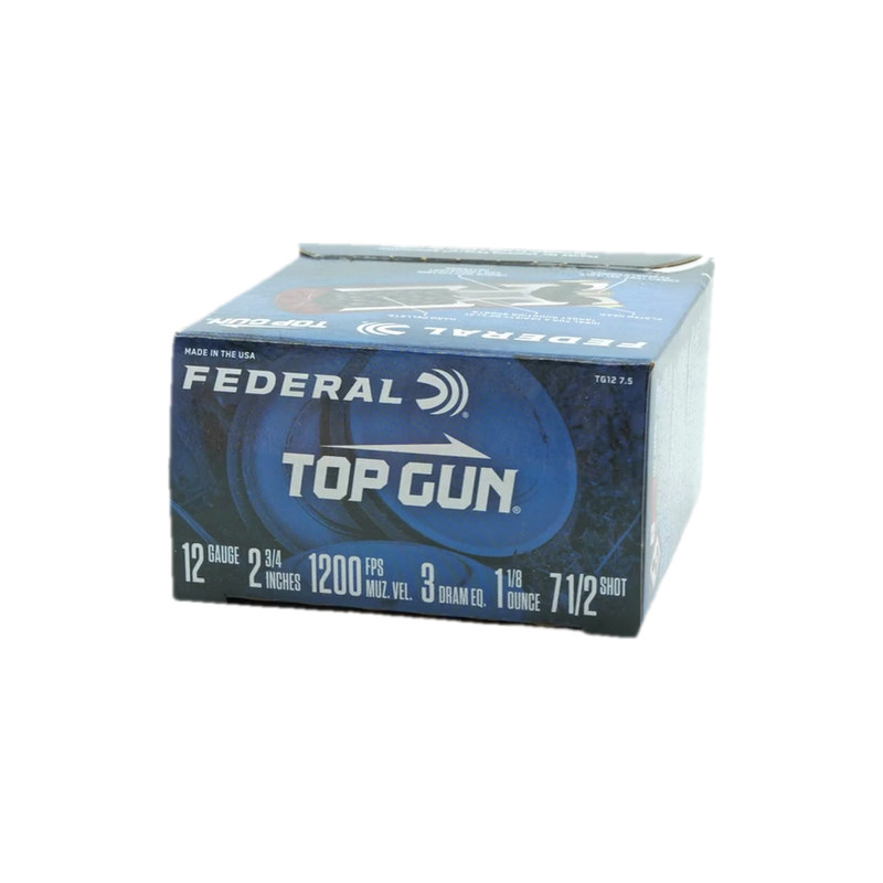 Federal Top Gun 12 Gauge Ammo 2-3/4" 1-1/8 oz #7.5 Shot - TG12 7.5