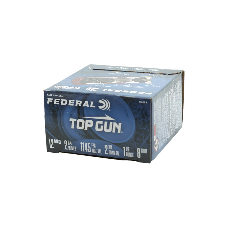 Federal Top Gun 12 Gauge Ammo 2-3/4" 1-1/8 oz #8 Shot - TGL12 8